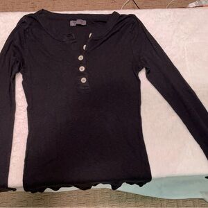 Michael Stars black 3/4 button down
